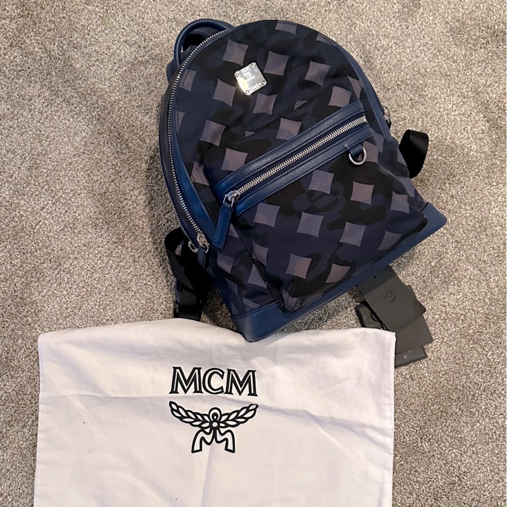 NEW MCM Dieter Munich Lion Stark Small Nylon Backpack